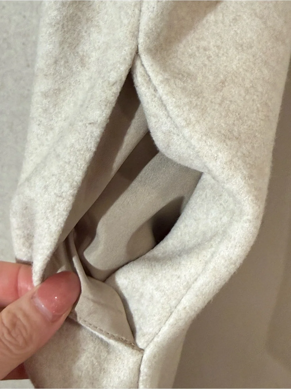 Zara Cream Single-Button Coat